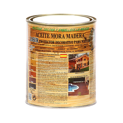 Imagen envase aceite mora madera